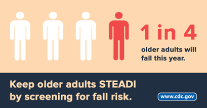 Keep older adults STEADI by screening for fall risk